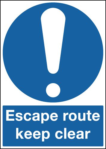 Escape Route Keep Clear