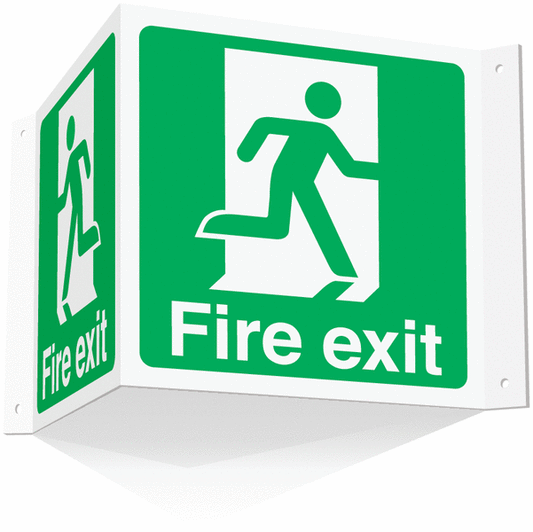 Fire exit Projecting 3D Sign