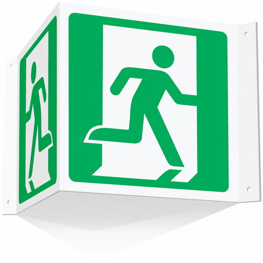 Running man symbol Projecting 3D Sign