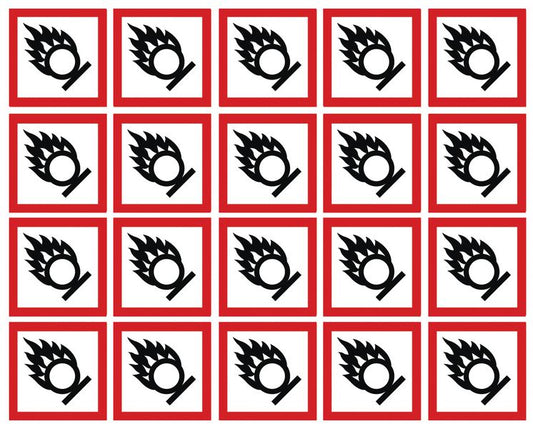 Oxidising GHS Symbols on a sheet