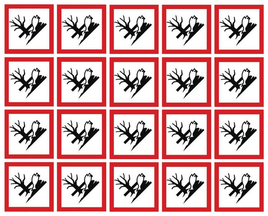 Dangerous for the Environment GHS Symbols on a sheet