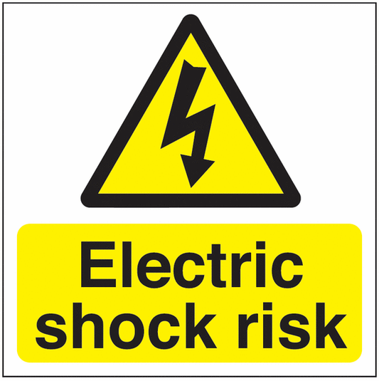 Electric Shock Risk - Pk of 10 Labels