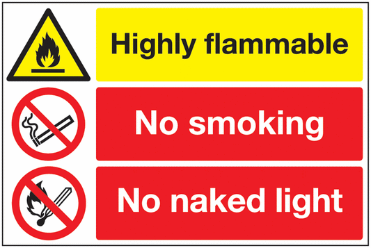 Highly Flammable No Smoking No Naked Light