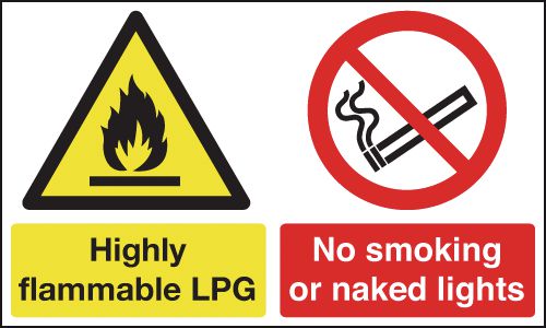 Highly Flammable LPG No Smoking or Naked Lights