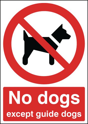 No Dogs Except Guide Dogs