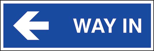 Way in arrow left