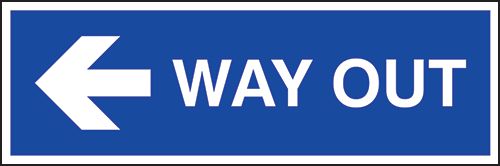 Way out arrow left