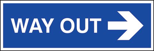 Way out arrow right