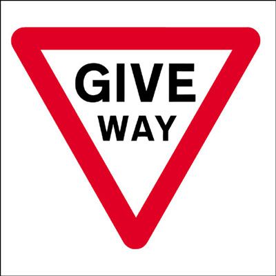 Give Way traffic sign