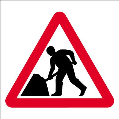 Men at work traffic sign