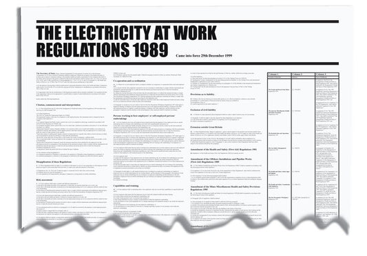 The Electricity at Work Regulation 1989 Wallchart