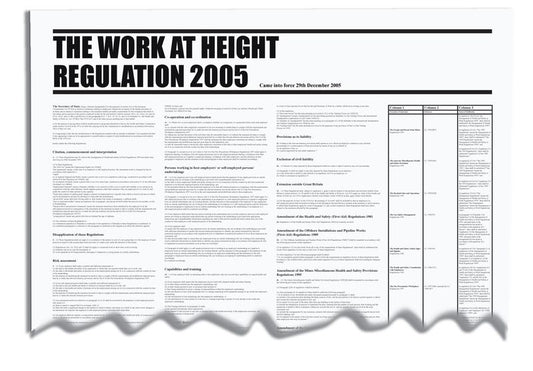 The Work at Height Regulation 2005 Wallchart