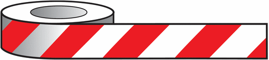 Reflective Tape - 50mm x 25m Red & White
