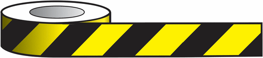 Reflective Tape - 50mm x 25m Black & Yellow