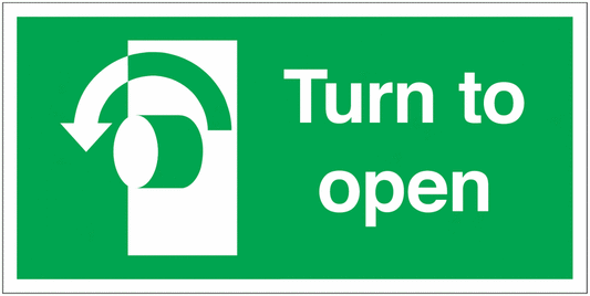 Turn To Open Anti-Clockwise
