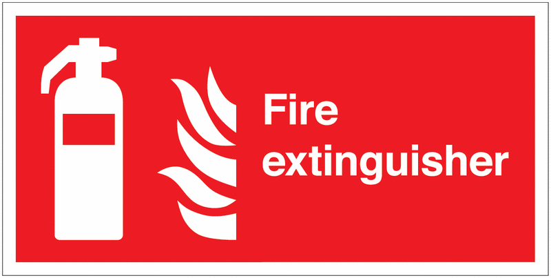 Fire Extinguisher Symbol & Flames