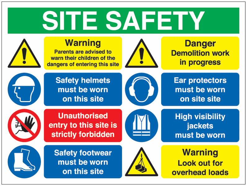 Site Safety Dangerous Site Personal Protective Equipment Site Safety Board