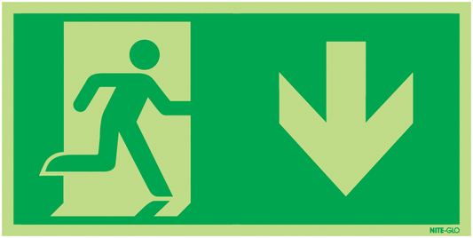 Running Man Arrow Down - Nite Glo