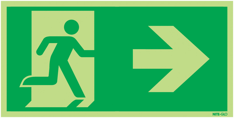 Running Man Arrow Right - Nite Glo
