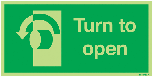 Turn To Open Anti-Clockwise - Nite Glo