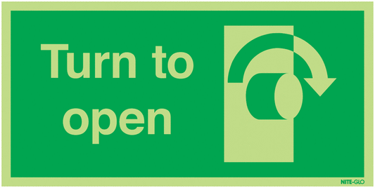 Turn To Open Clockwise - Nite Glo