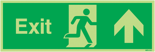Exit Running Man Arrow Up - Nite Glo