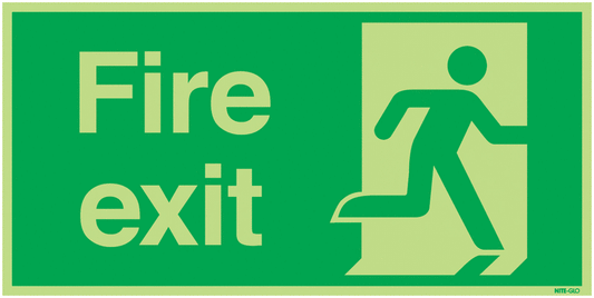 Fire Exit Running Man Right - Nite Glo