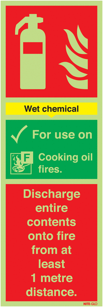 Wet Chemical Extinguisher For Use On - Nite glo