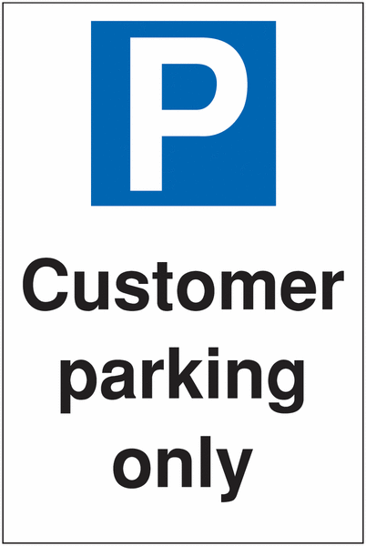 Customer parking only