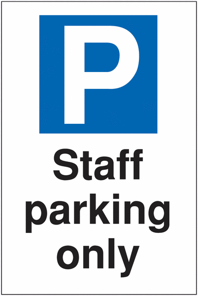 Staff parking only