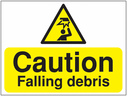 Caution Falling debris Construction Sign