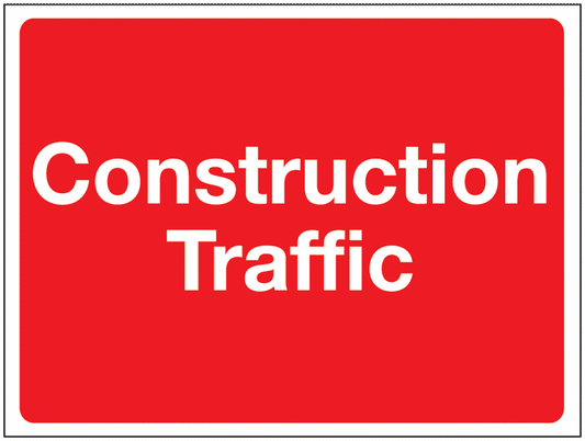 Construction Traffic Construction Sign