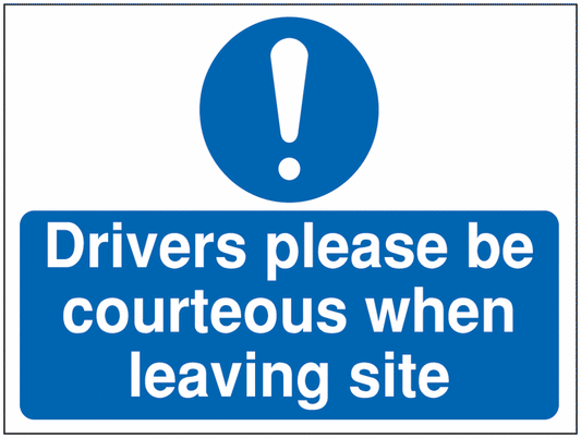 Drivers please be courteous Construction Sign