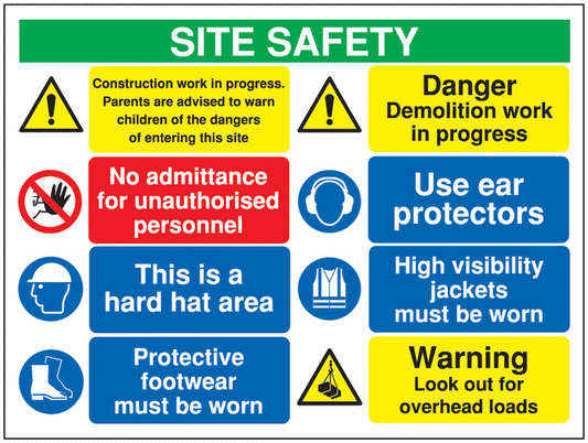 Site safety construction work in progress