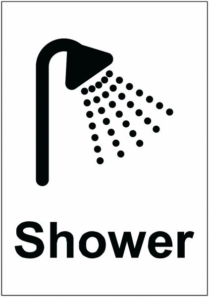 Shower - Economy washroom sign