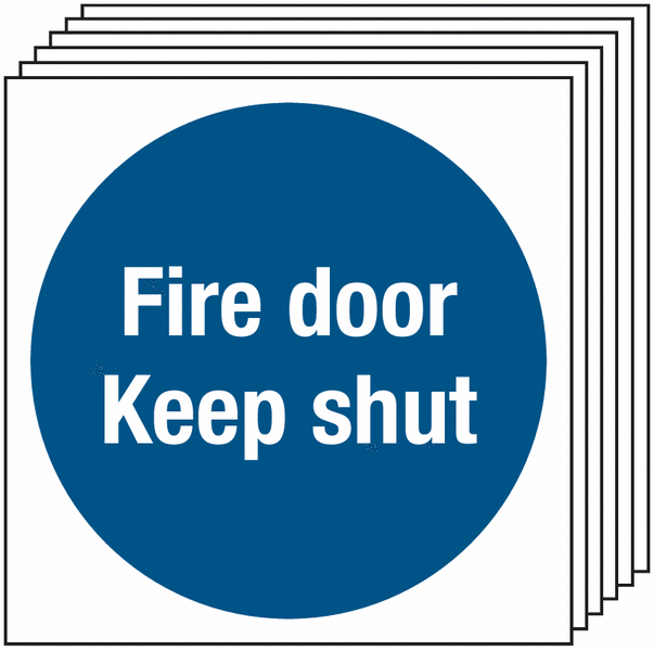 Fire Door Keep Shut - Pk of 6