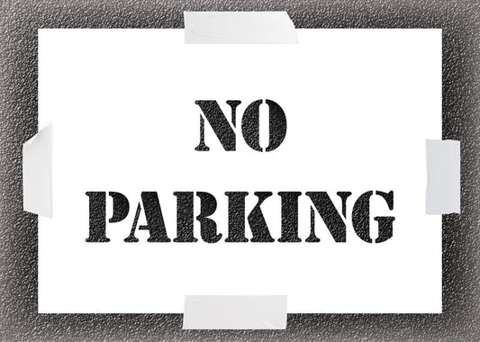 No Parking Car Park Stencil