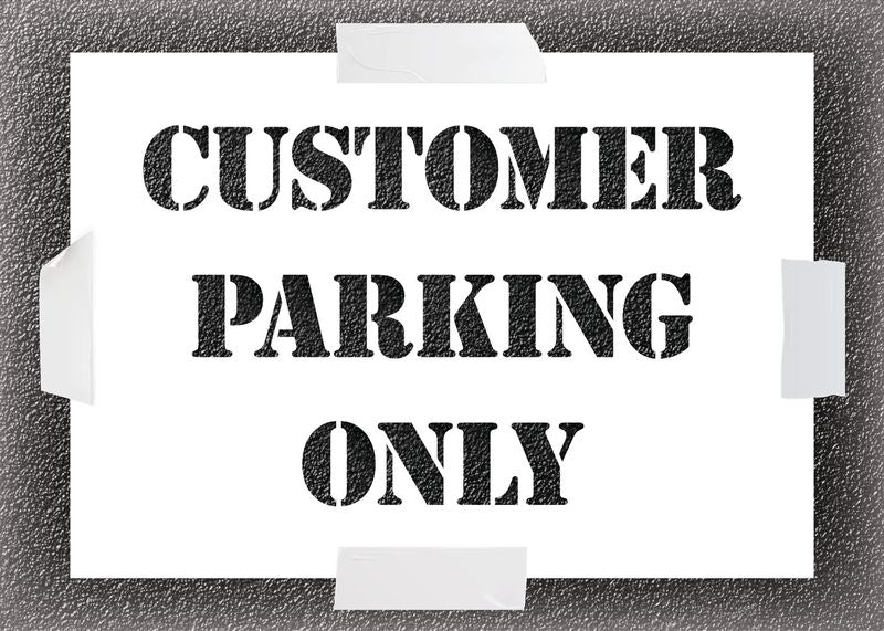 Customer Parking Only Car Park Stencil