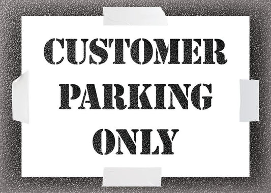 Customer Parking Only Car Park Stencil