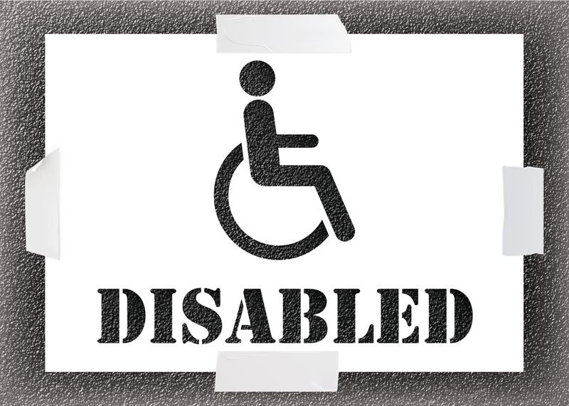 Disabled Car Park Stencil