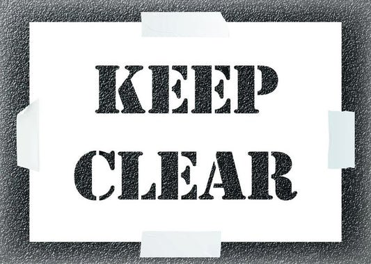 Keep Clear Car Park Stencil