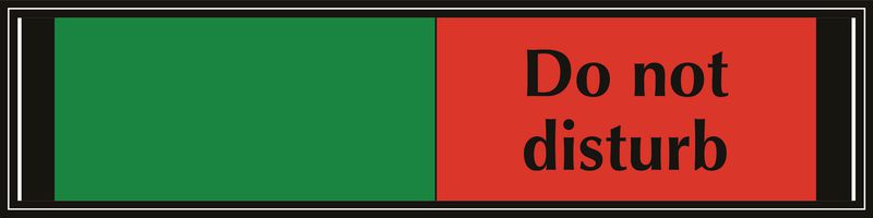 Do not disturb slider sign