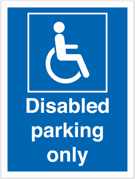 Disabled parking only