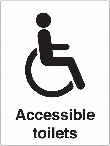 Accessible Toilets Washroom sign