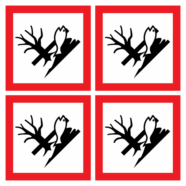 Dangerous for the Environment GHS Symbols on a sheet