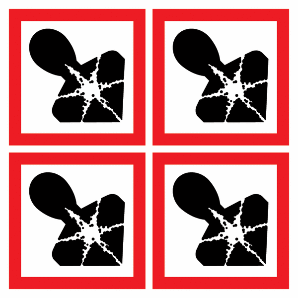 Health Hazard GHS Symbols on a sheet
