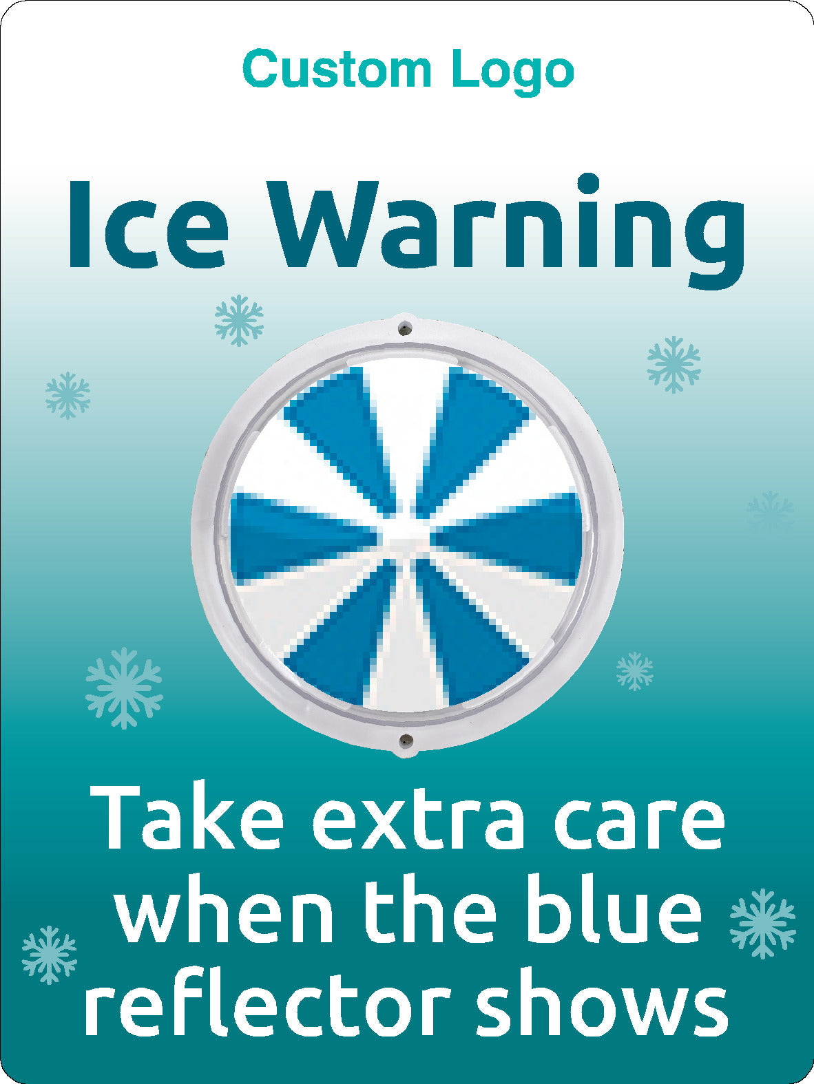 Ice Alert Ice Warning Sign