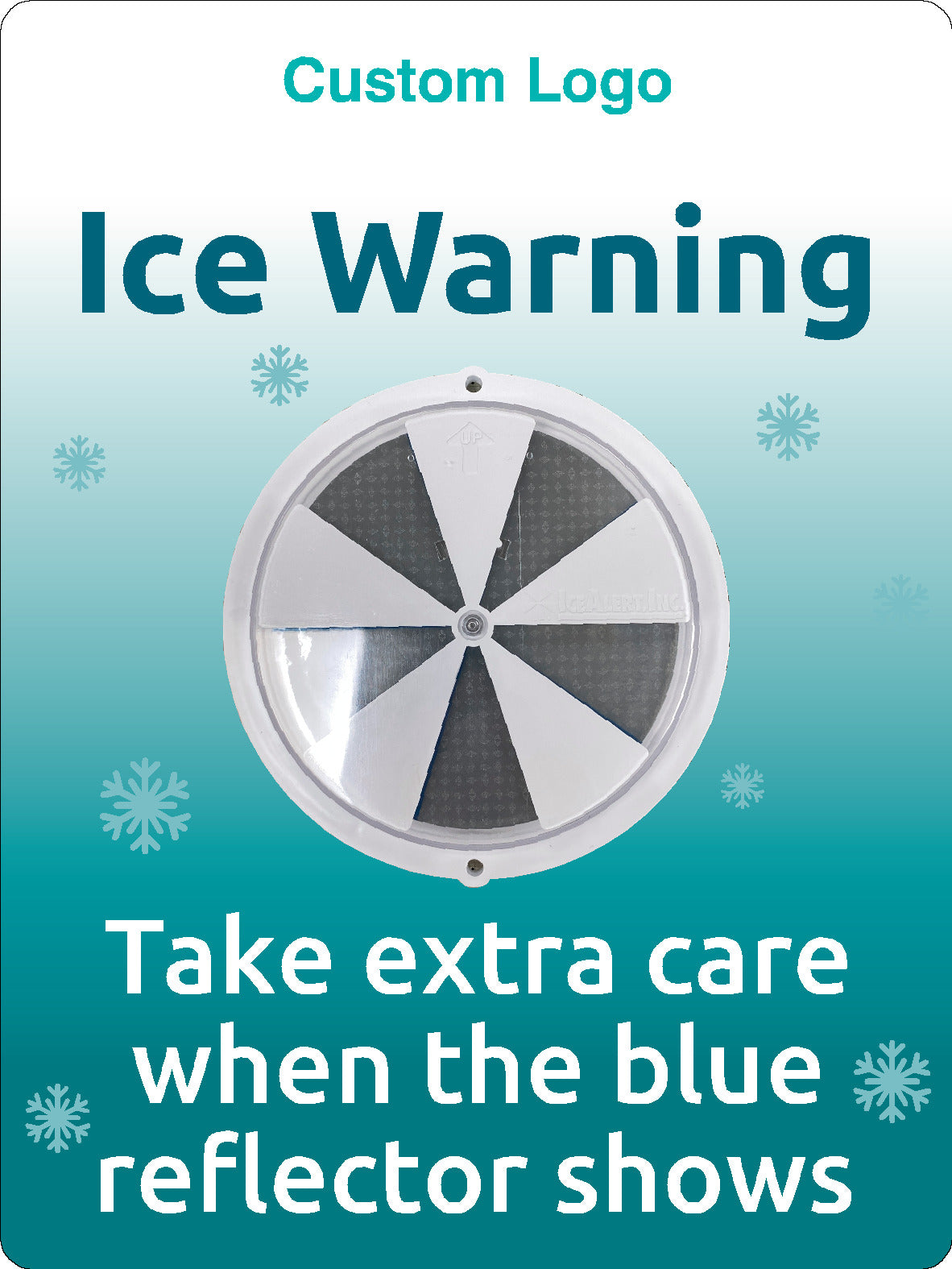 Ice Alert Ice Warning Sign