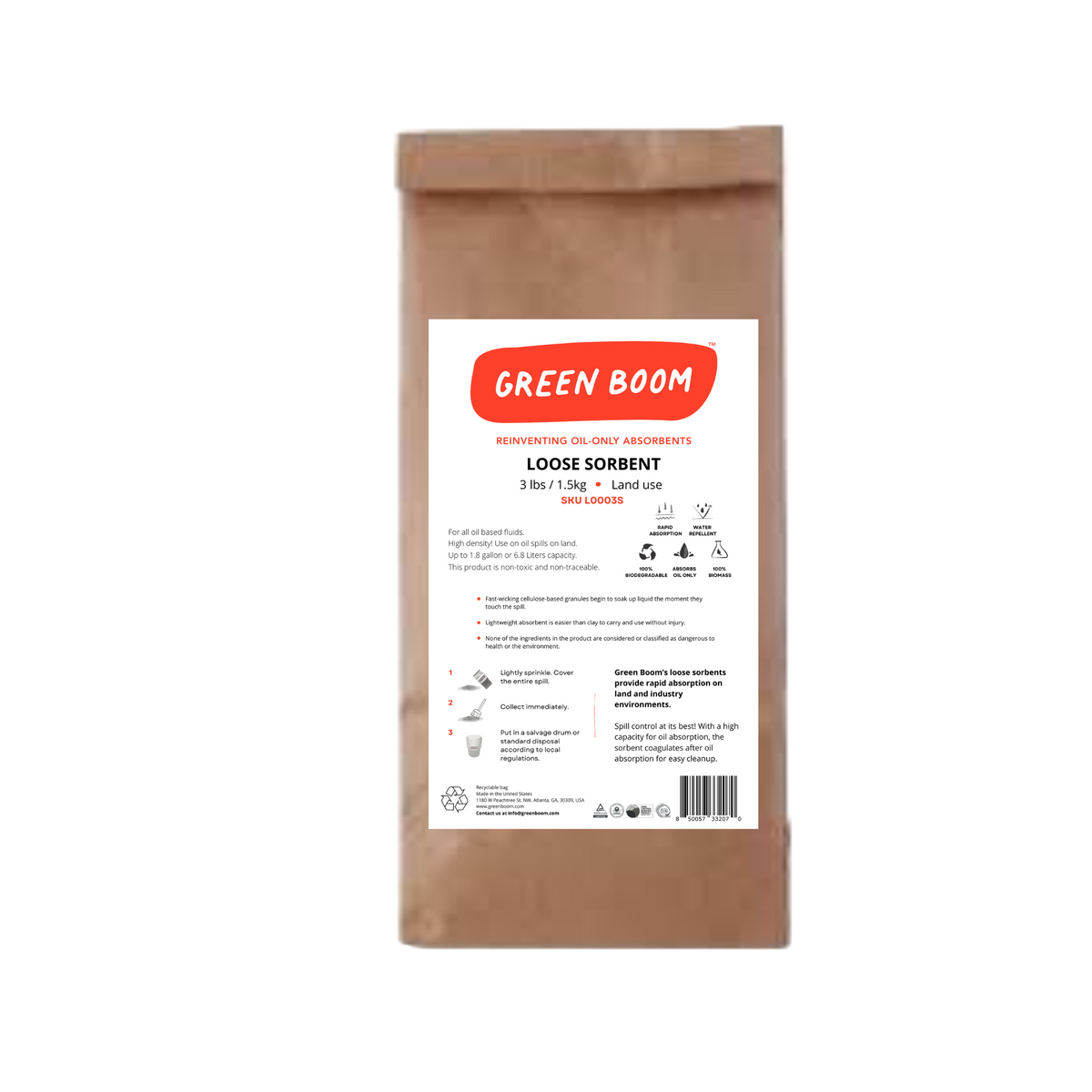 Green Boom Oil-Only Loose Absorbent Small - Pack of 6
