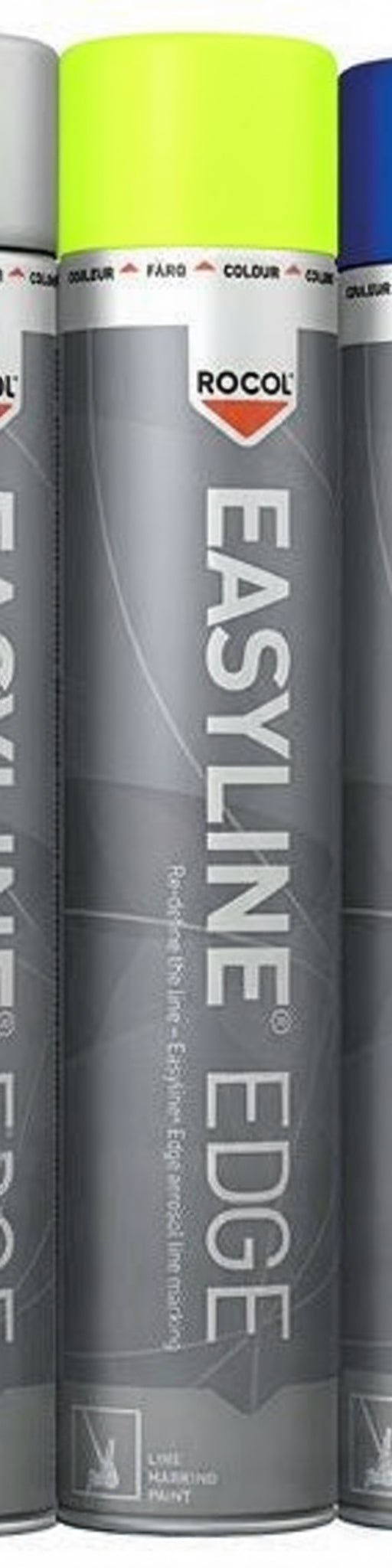 Rocol Easyline Edge spray can, fluorescent yellow colour